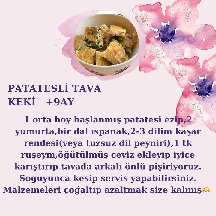 Patatesli Tava Keki (+9 ay)