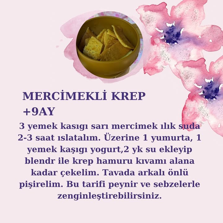 Mercimekli Krep (+9 ay)