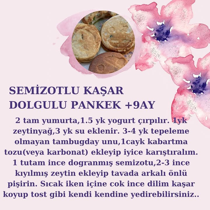 Semizotlu Kaşar Dolgulu Pankek (+9 ay)