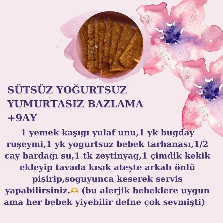 Sütsüz Yoğurtsuz Yumurtasız Bazlama (+9 ay)