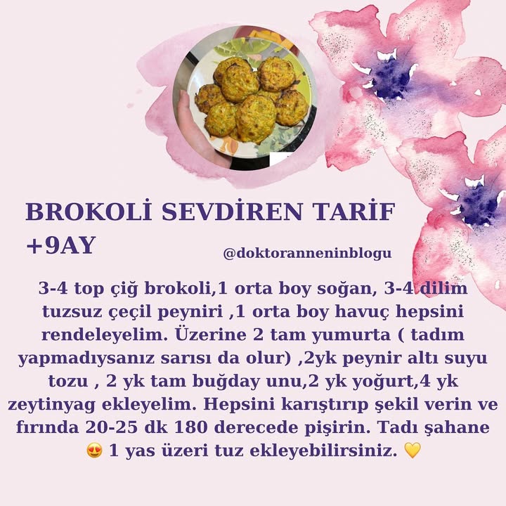 Brokoli Sevdiren Tarif (+9 ay)