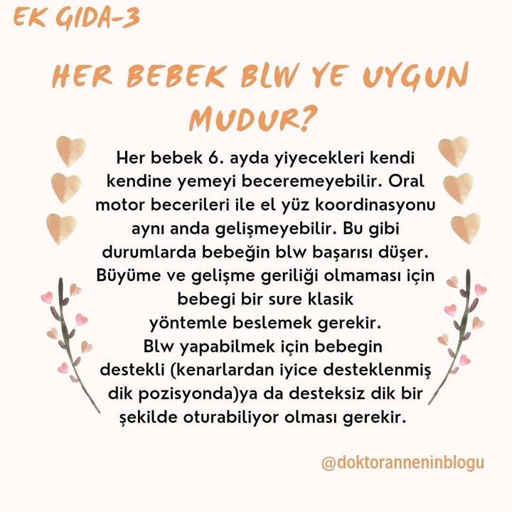 Her bebek BLW'ye uygun mudur?