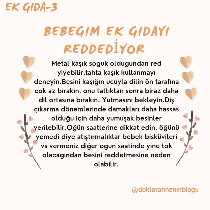 Kaşık, kıvam ve öğün saatleri