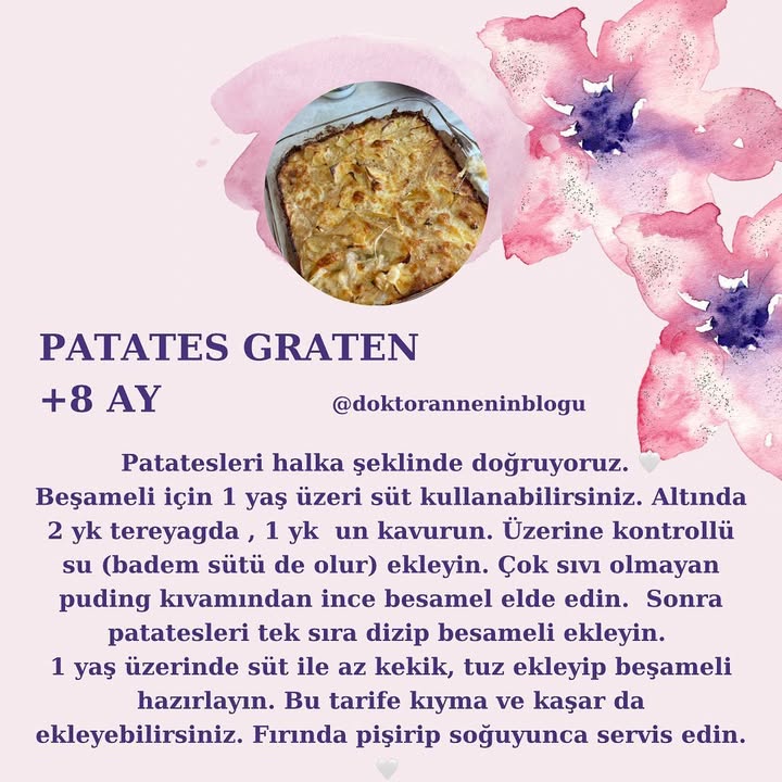 Patates Graten (+8 ay)